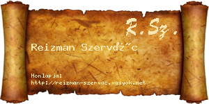Reizman Szervác névjegykártya